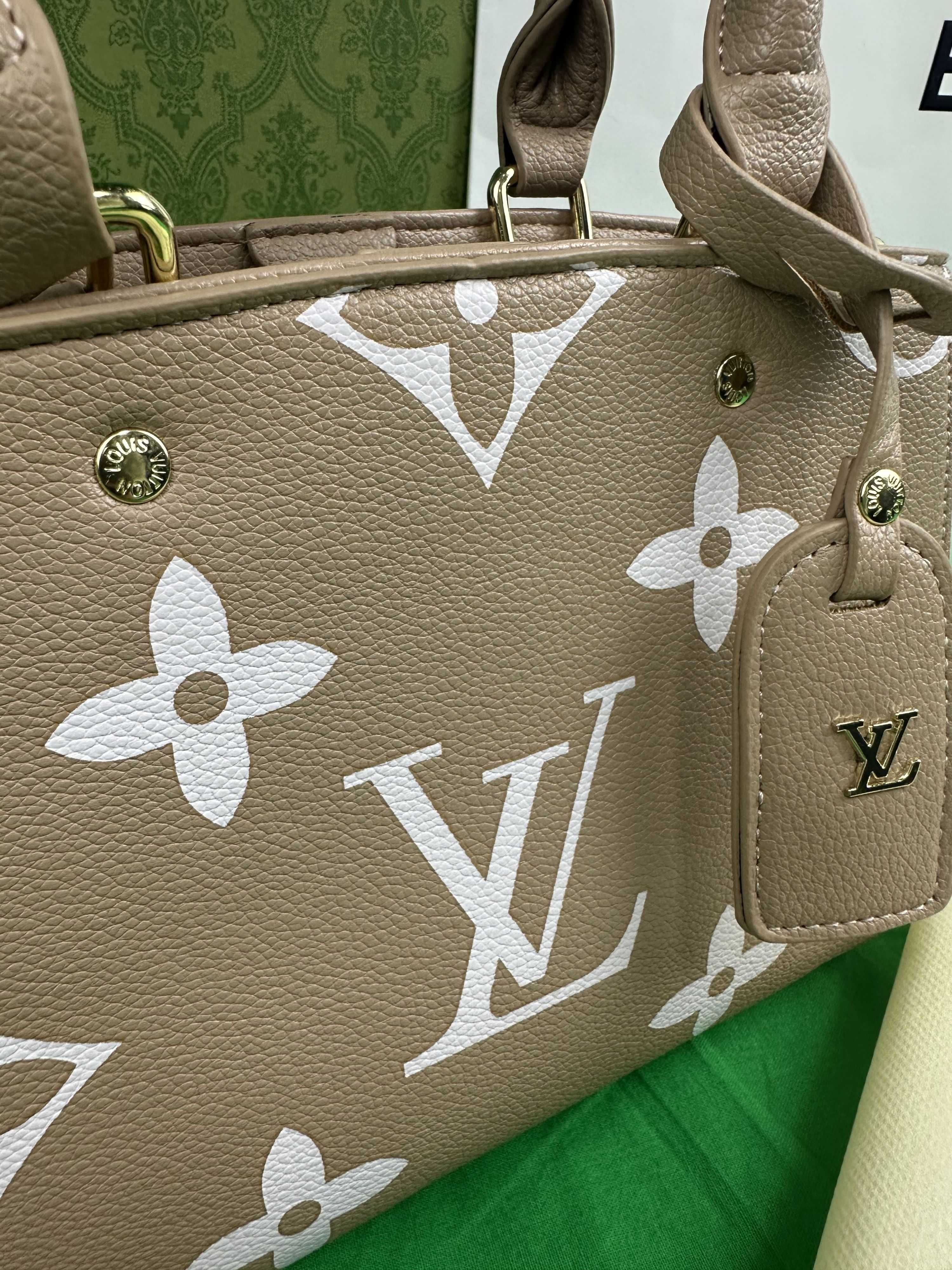Torebka srednia LV monogram bez skórzana Louis Vuitton kuferek Premium