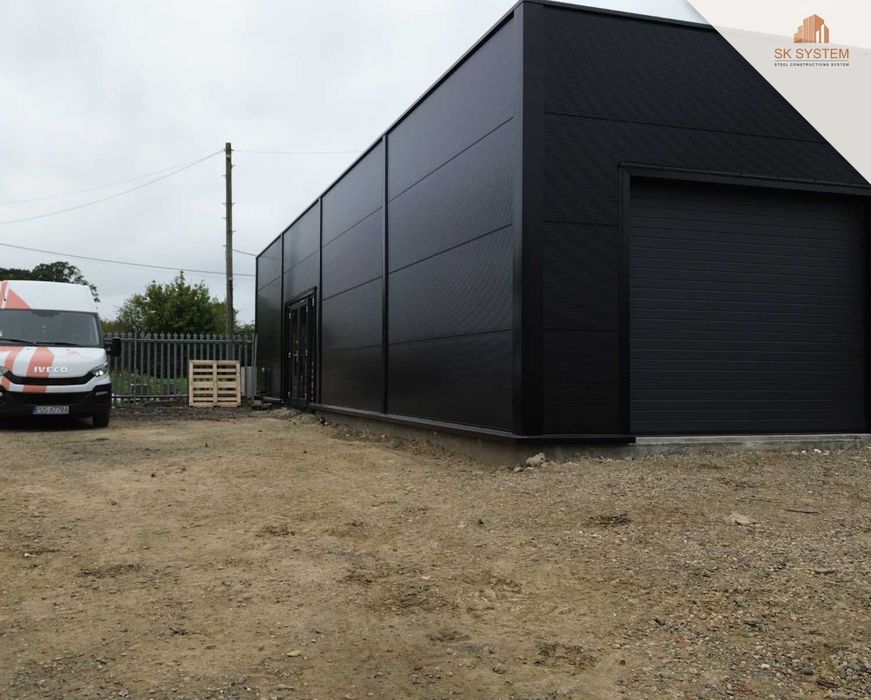 Hala 171 m2 stalowa magazyn warsztat płyta konstrukcja SK SYSTEM