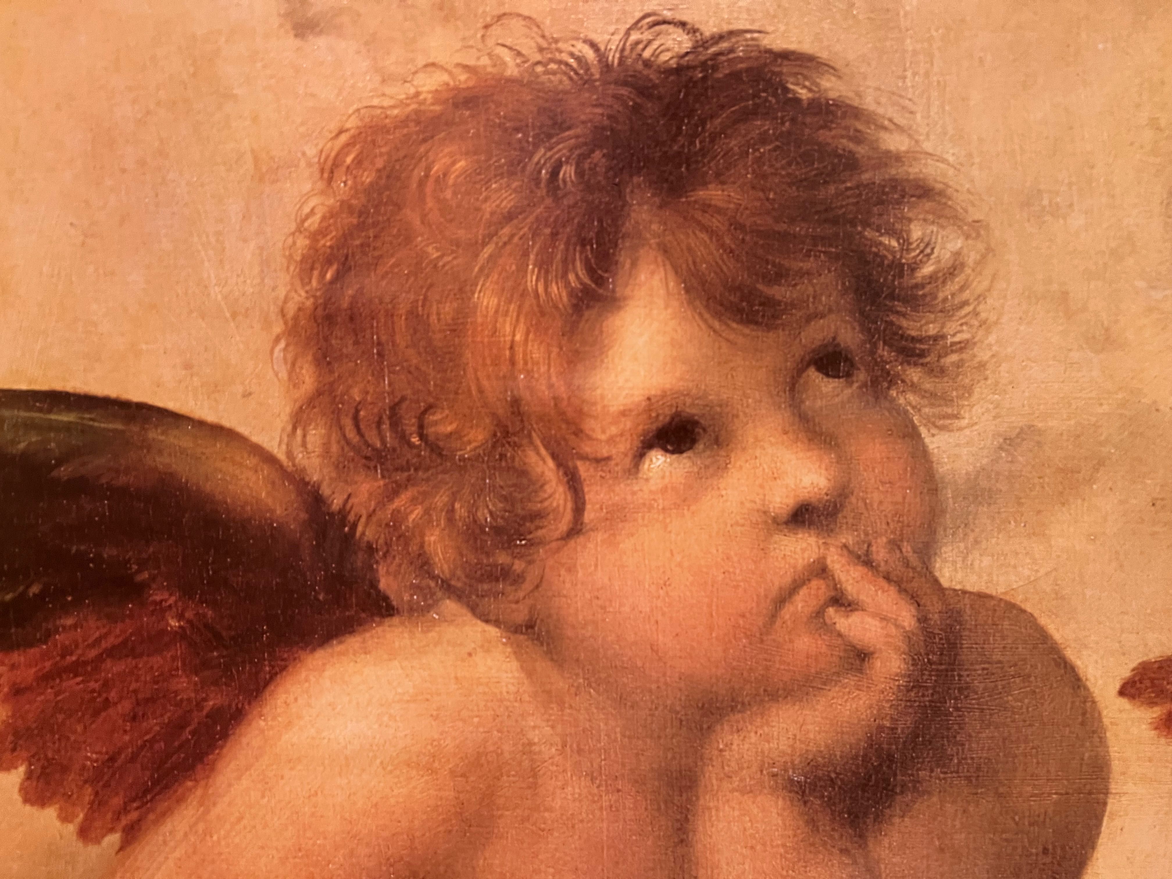 Quadro anjos de Michelangelo