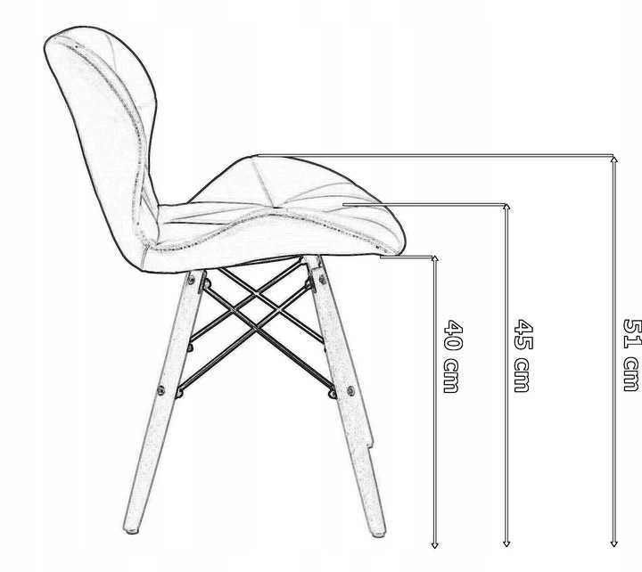 Krzesło Muret czarne pikowane