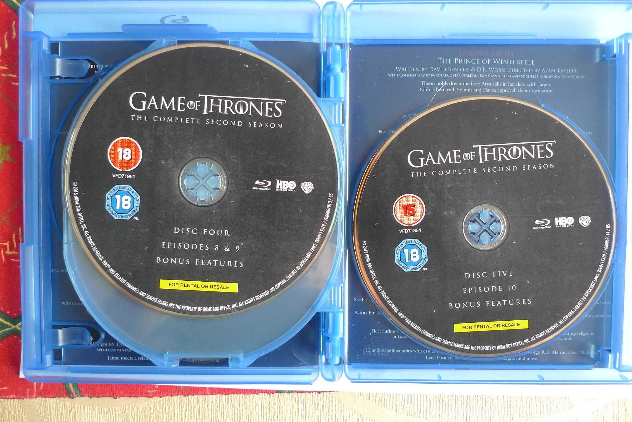 Gra o tron Sezon 1 i 2 blu-ray