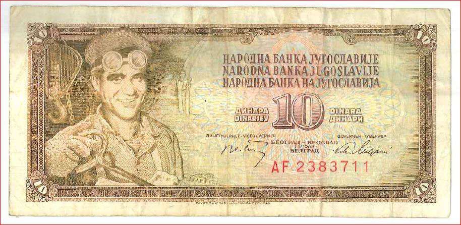 Banknot 10 Dinarów - 10 DINARA