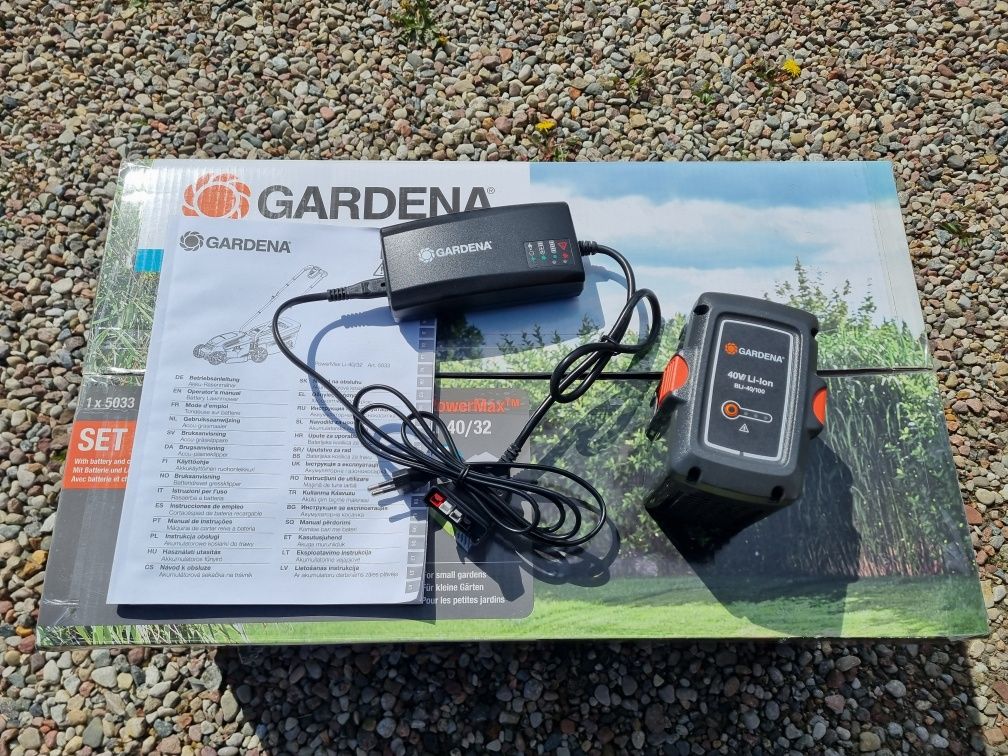 Kosiarka akumulatorowa Gardena PowerMax Li-40/32, 5033, aku 9842