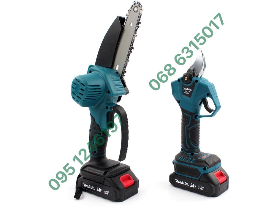 Набор 3в1 Makita Пила DUC155HN Секатор DUP270 штанга 2.6м АКБ 24V 5Ah