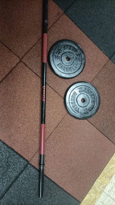 Conjunto barra + 2 discos