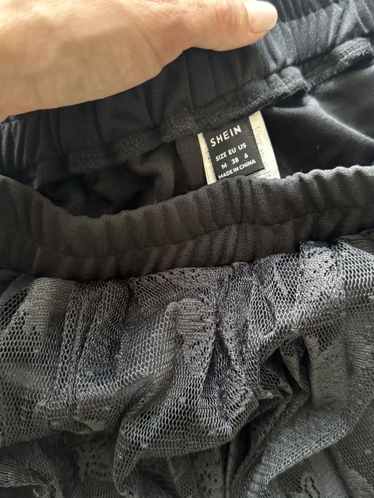 Спідниця довга мереживна юбка шорти прозора як zara