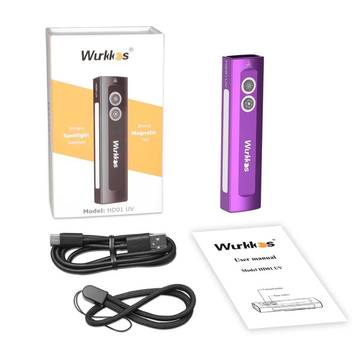 Latarka wielofunkcyjna EDC Wurkkos HD01 1200lm + UV