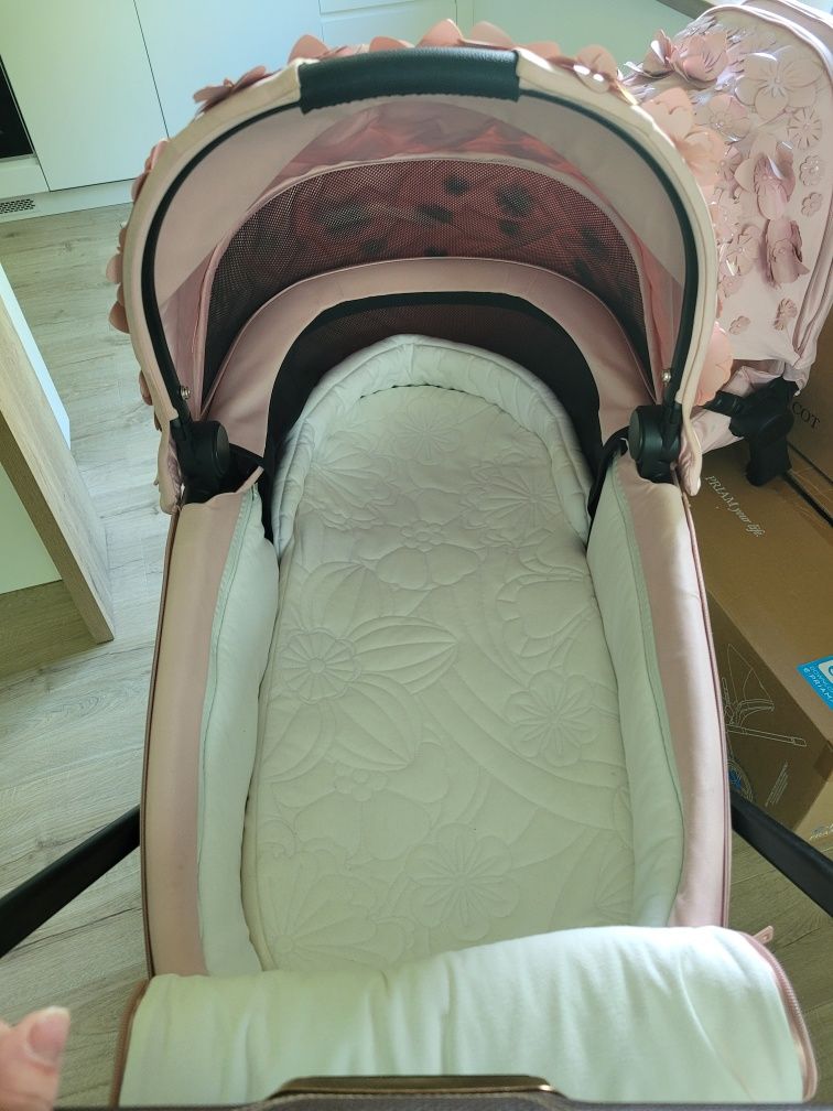 Wózek elektryczny CYBEX e-priam 4.0. pale blush 2w1 rosegold 3.0.