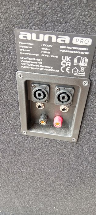 pasywna kolumna nagłośnieniowa, 12-calowy subwoofer, 500 W RMS/ 1000 W