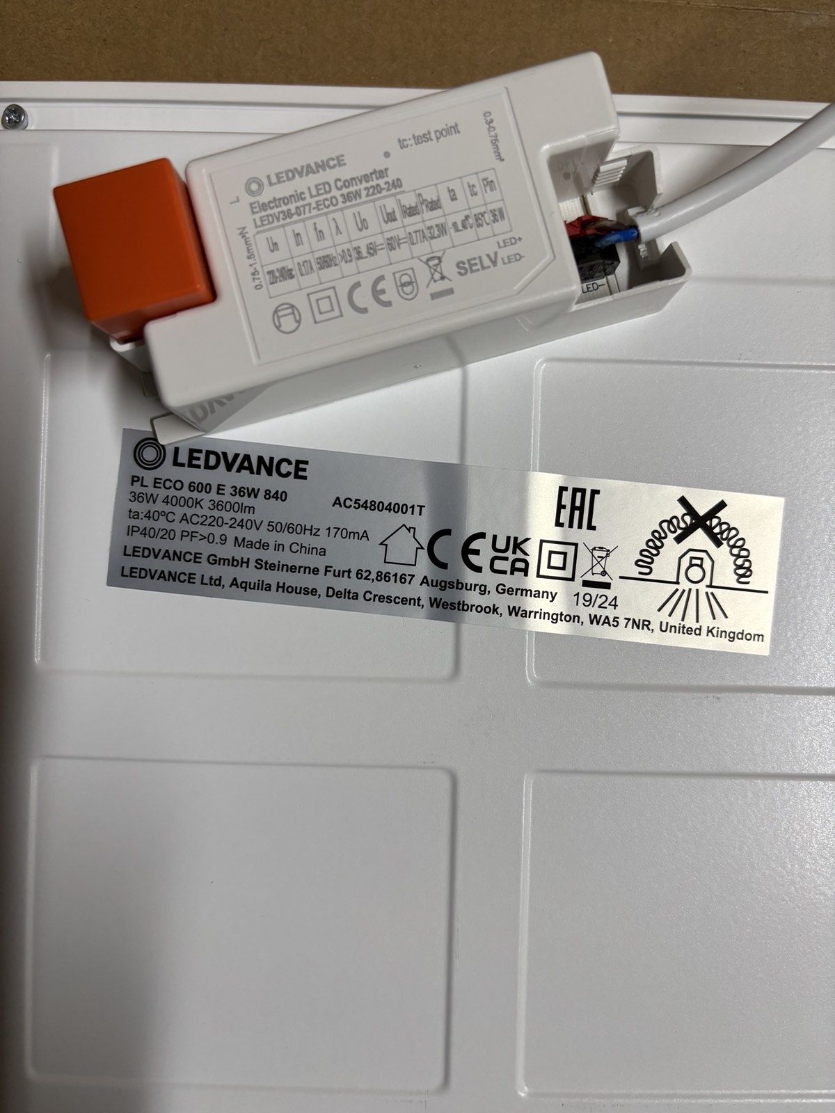 Панель светодиодная LEDVANCE PL ECO E 36W.