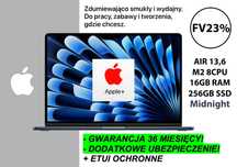Nowy Apple MacBook Air M2 13,6 RAM 16GB 256GB GW+UBEZPIECZENIE 3LATA!