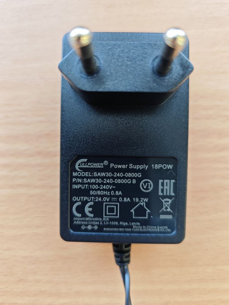 Блок живлення Mikrotik 24в, 0.8а