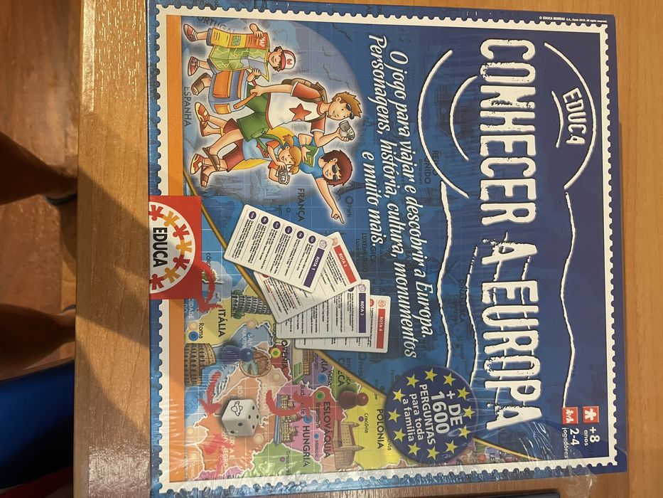 Conhecer a Europa - jogo de tanuleiro