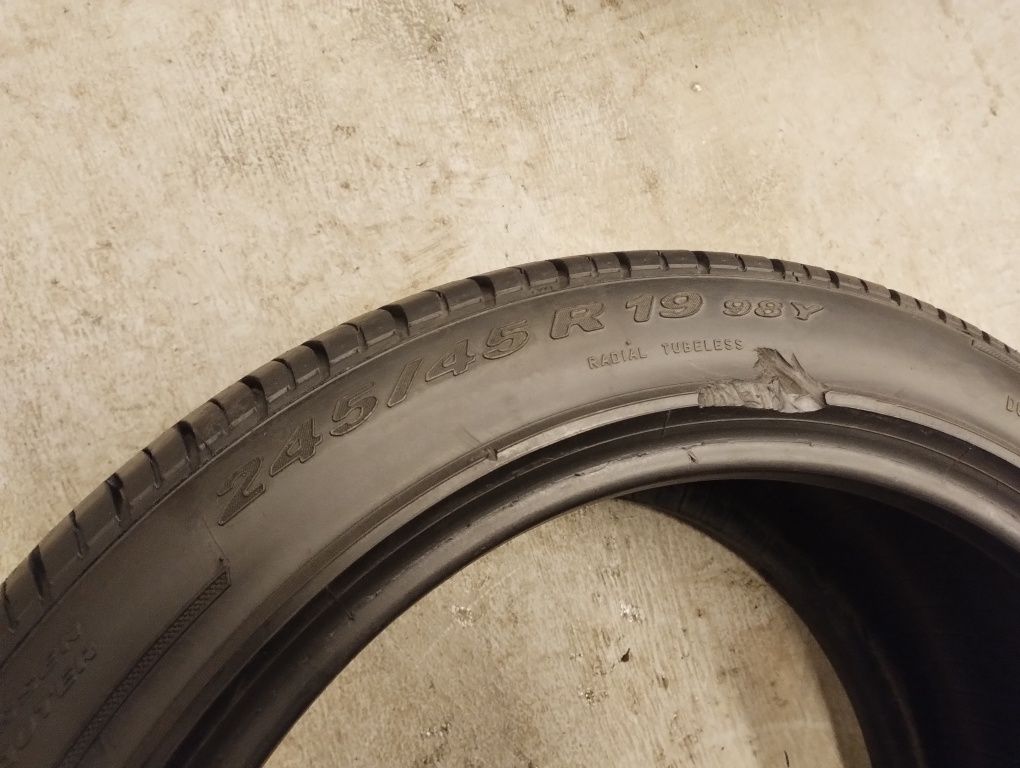 1szt opona 245/45/19 pirelli pzero Rosso