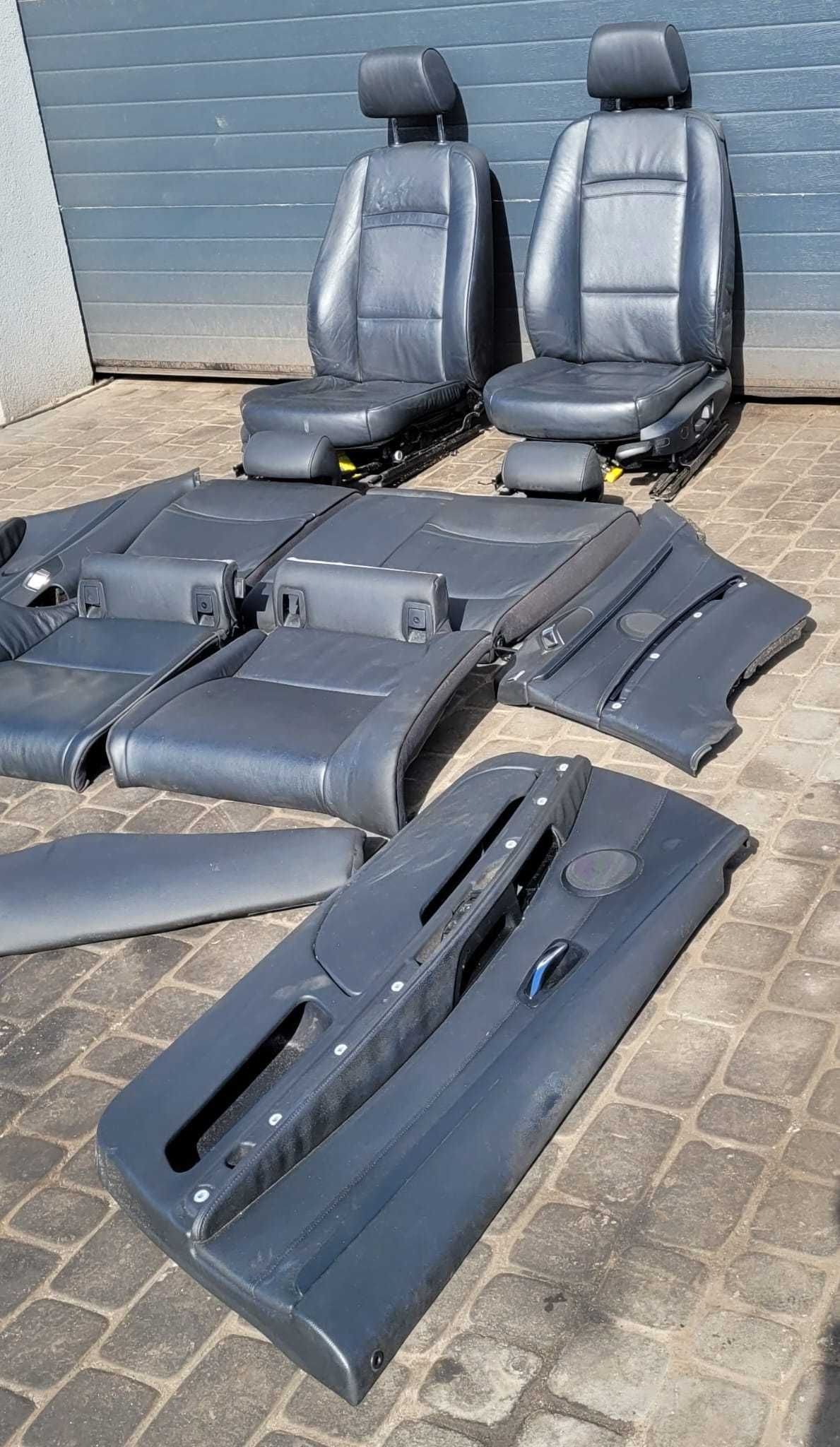 Fotele skóry BMW 3 E92 grzane komplet