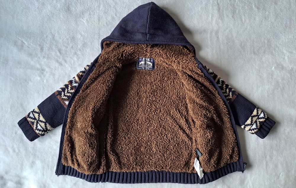 Śliczny ciepły sweter rozpinany jak kurtka polar Primark r.116