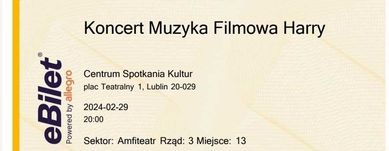 Bilet na Świetne miejsce na Koncert Muzyka Filmowa Harry Potter Lublin