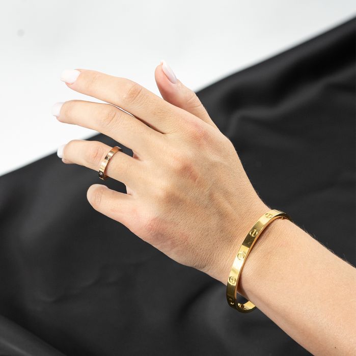 Набір прикрас Cartier Love | браслет та каблучка