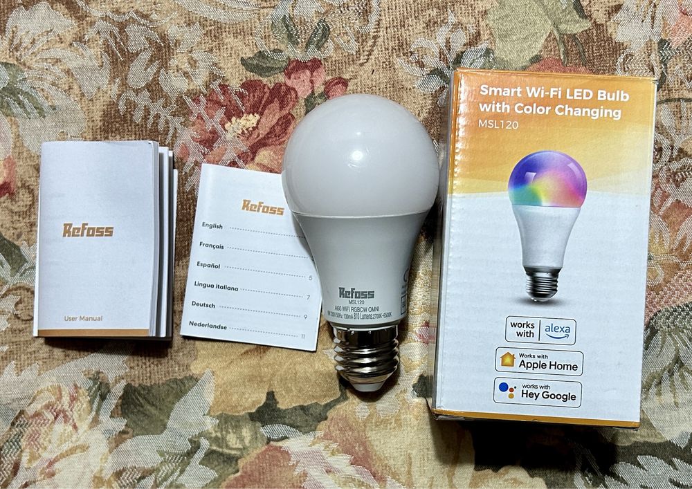 Смарт розумна лампочка Refoss Meгoss голосове управління Apple HomeKit