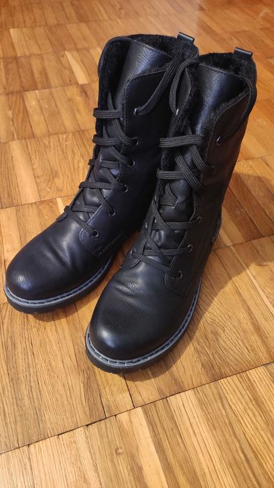 Зимові черевики жіночі, жіночі черевики Rieker, черевики на шнурівці