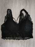 Czarny top koronkowy S M