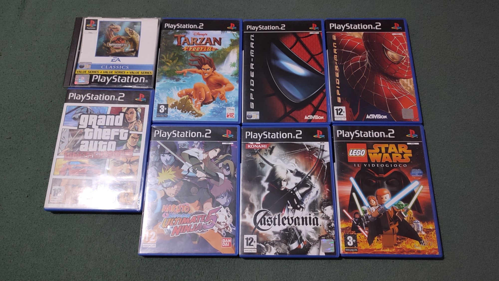 Jogos PS2 e PS3.