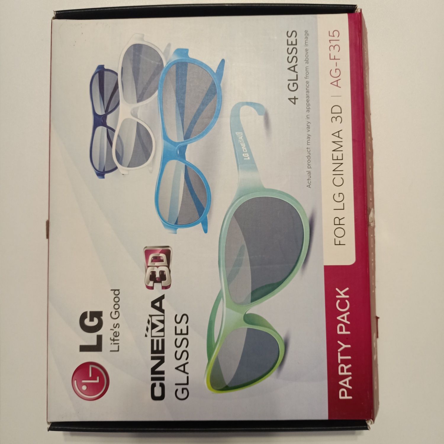 Okulary 3D #LG zestaw 4 sztuk