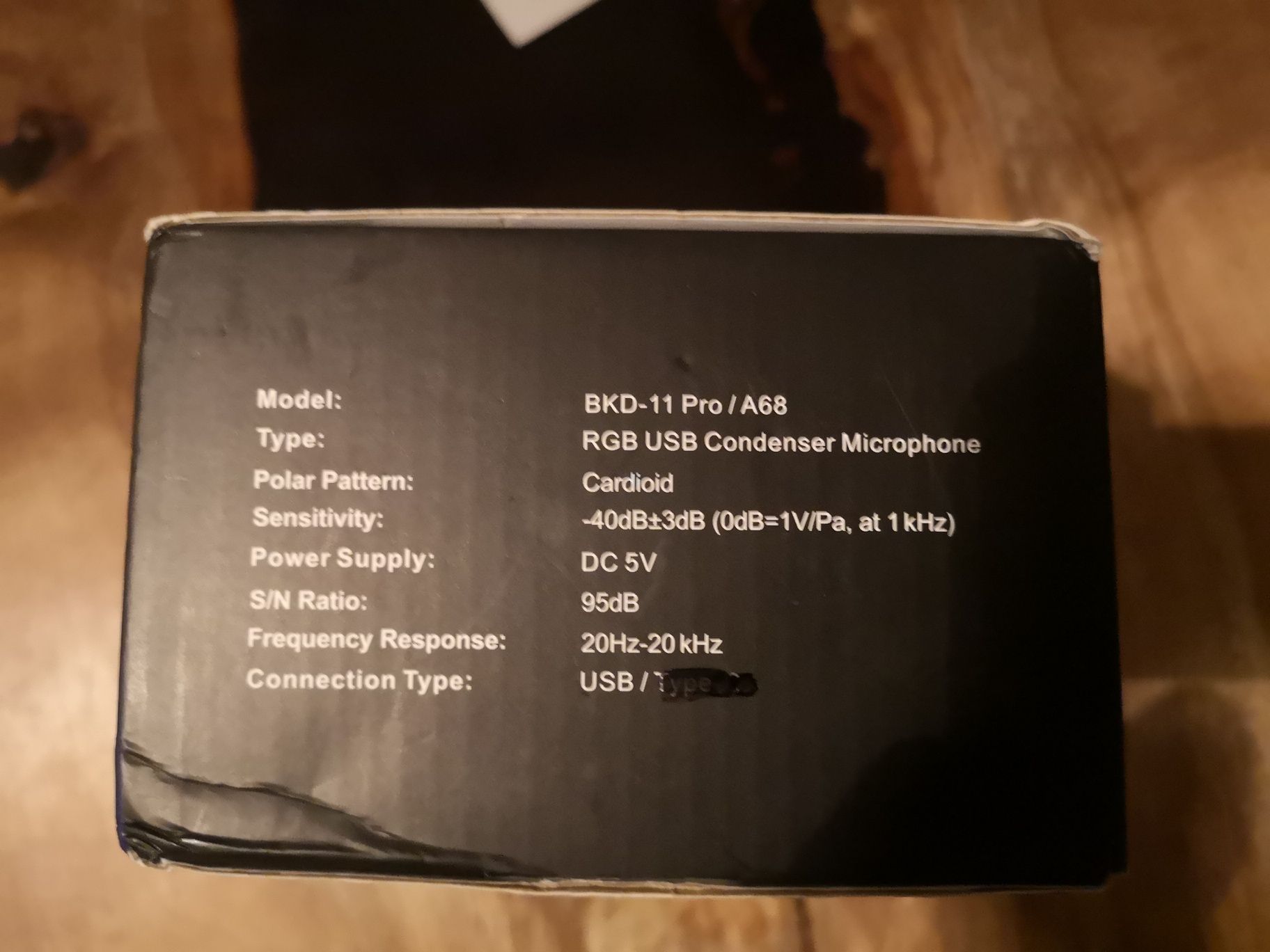 Mikrofon zealsound bkd-11 pro,USB RGB, nowy