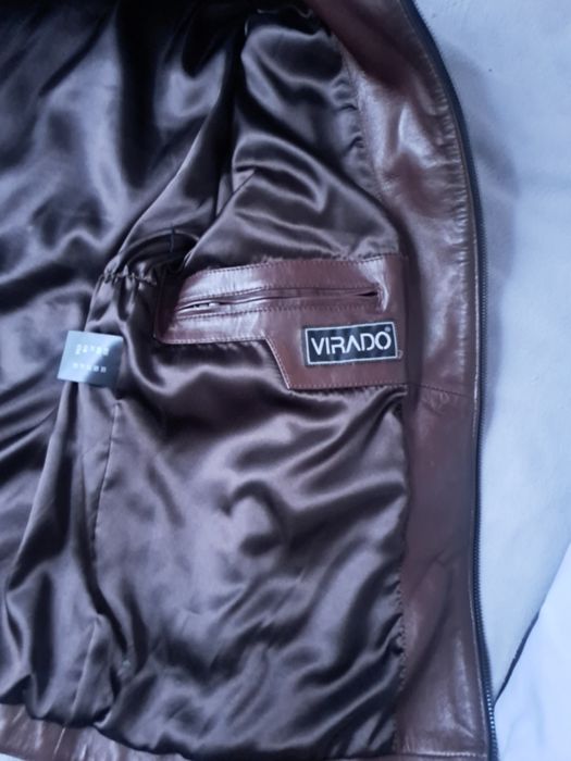 brązowa skórzana kurtka Turcja