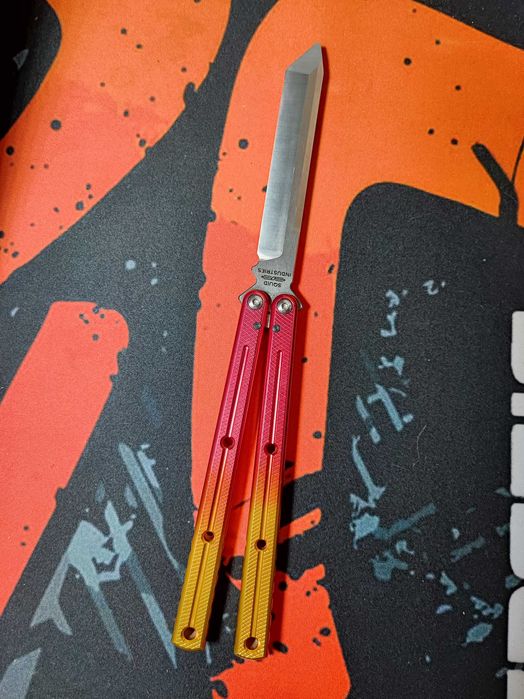 Балисонг кастом Armed Shark х BaliPlus / Танто клинок / Эксклюзив