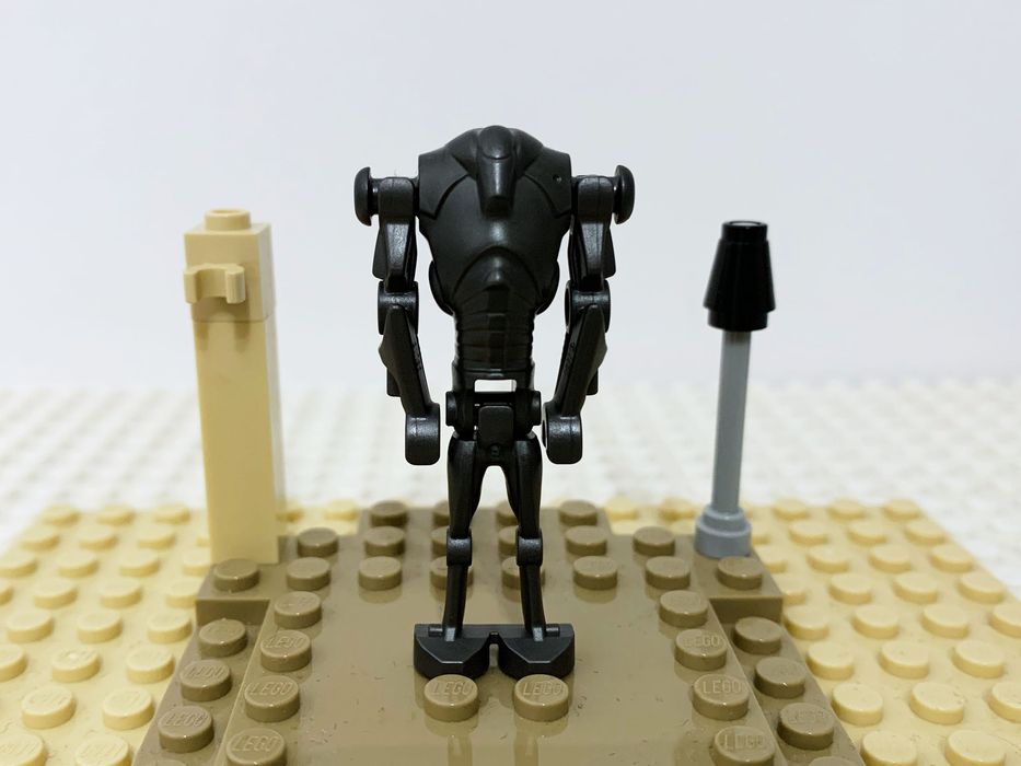 LEGO Star Wars sw1321 Super Battle Droid - Pearl Dark Gray Narrow Head