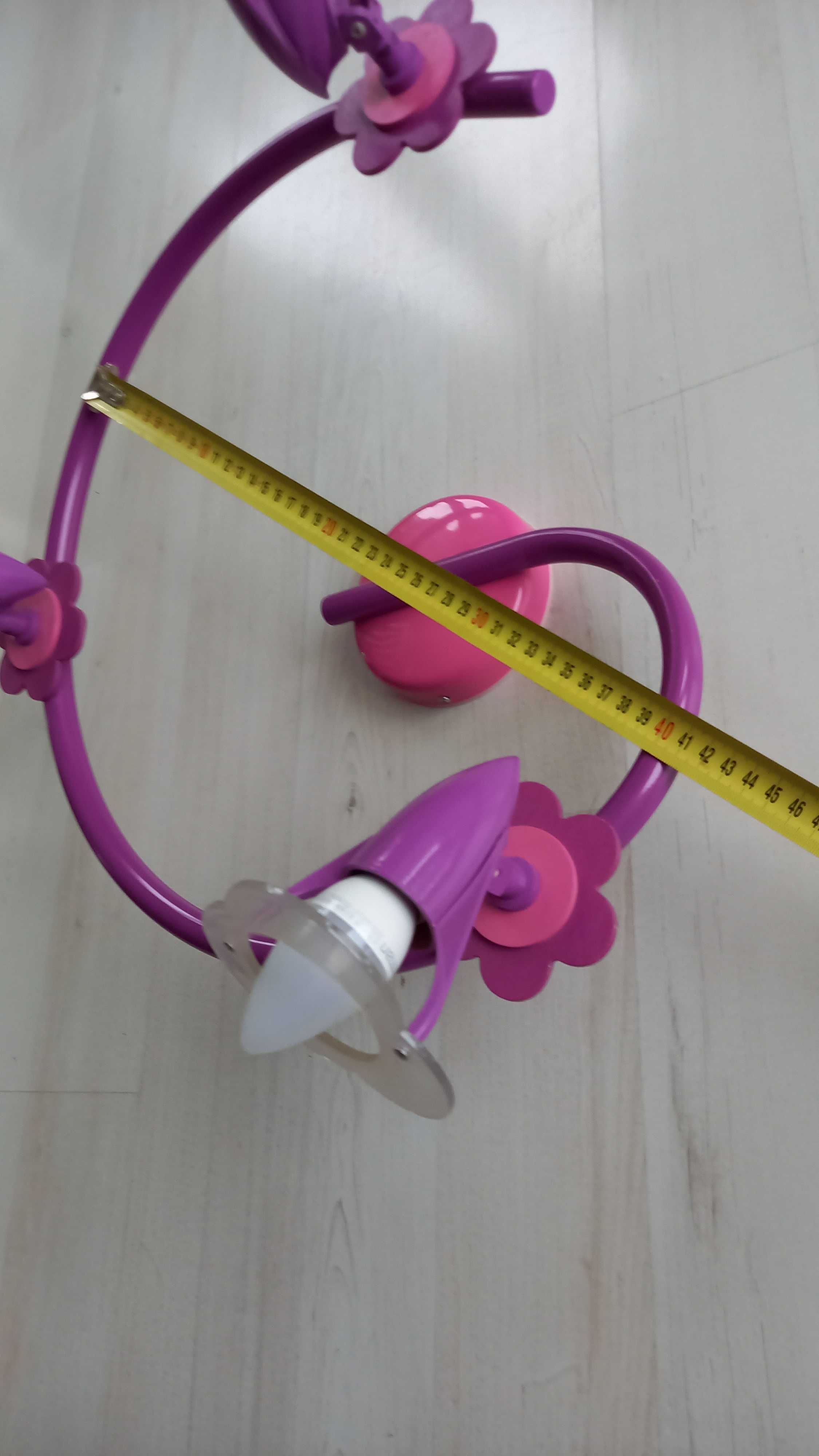 Lampa sufitowa różowa dla dziewczynki