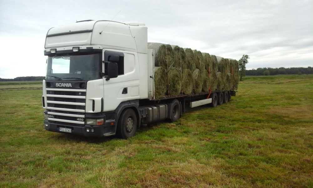 Transport 25 ton słoma ,siano ,baloty, firana, platforma,wanna