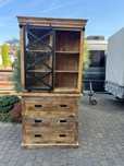 Kredens /styl industrialny /drewno egzotyczne /100 cm