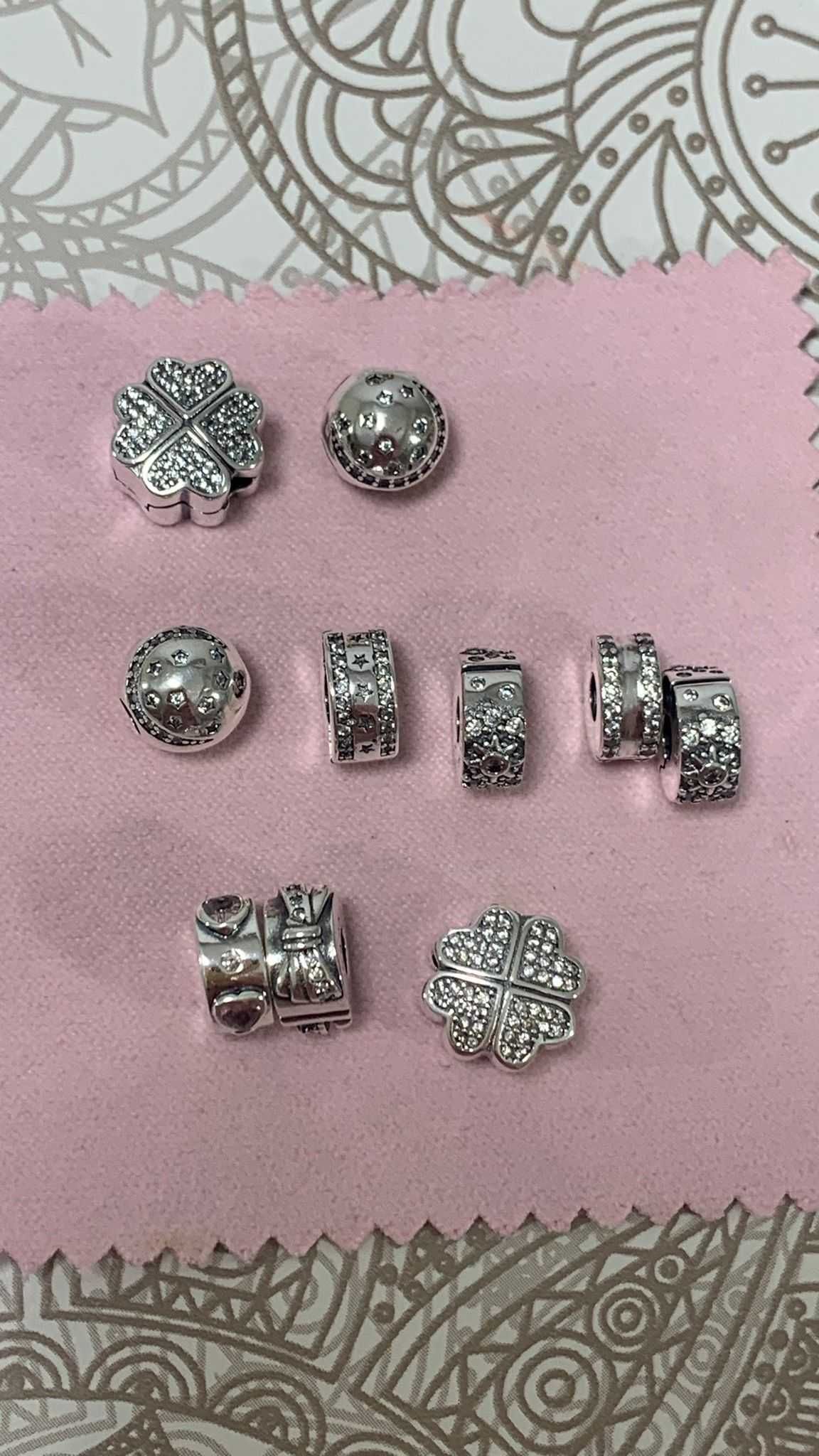 Contas para pulseira em prata esterlina - NOVAS