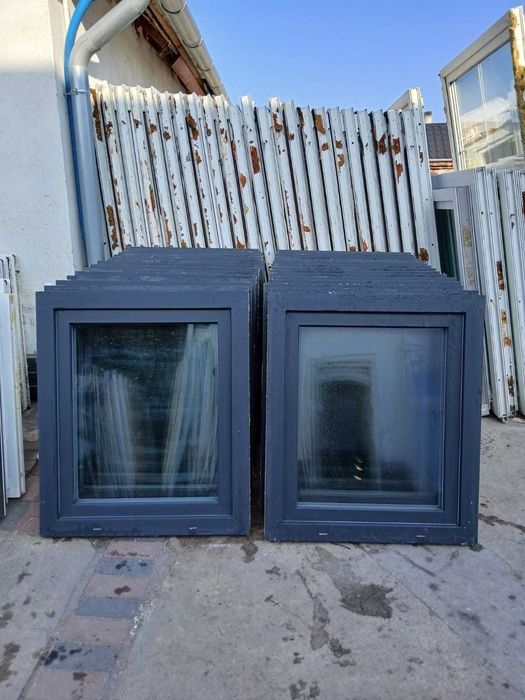 Okna trzyszybowe 78x91 antracyt okno antracytowe DOWÓZ CAŁY KRAJ