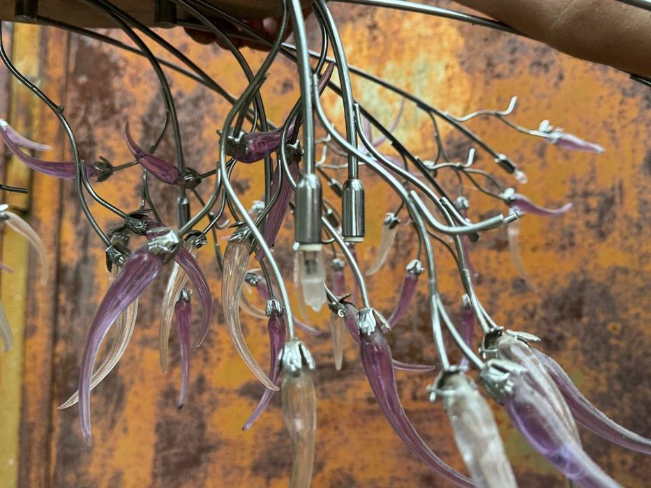 Люстра ЛЭД лампы, хромированная