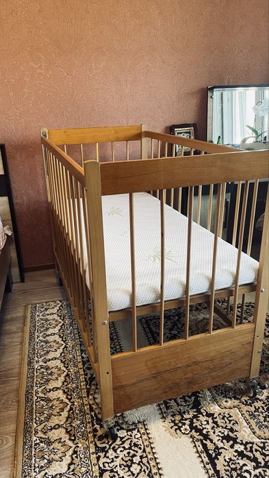 Дитяче ліжко, кроватка з матрацом 60*120