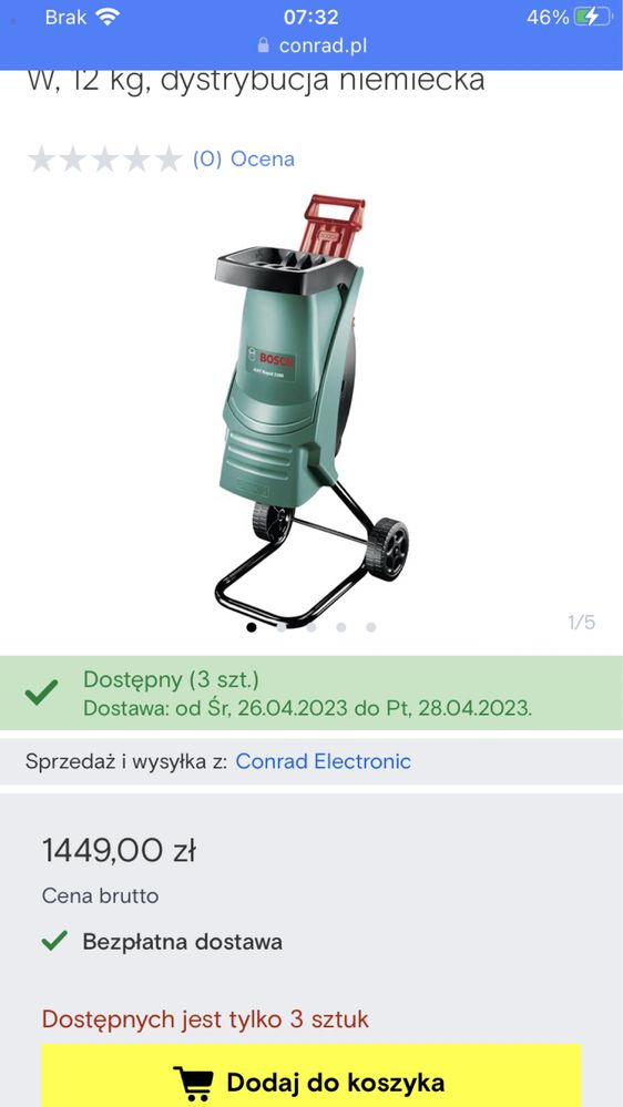 Rozdrabniacz gałezi Bosch AXT Rapid 2200