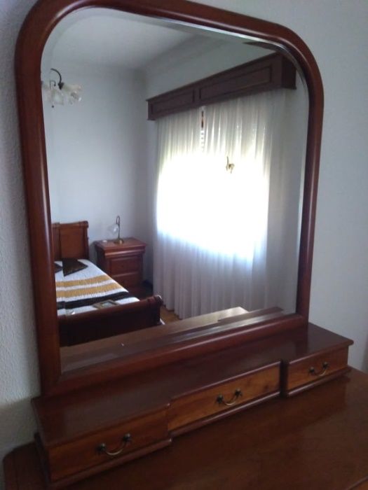 Espelho c/ 3 gavetas madeira Cerejeira
