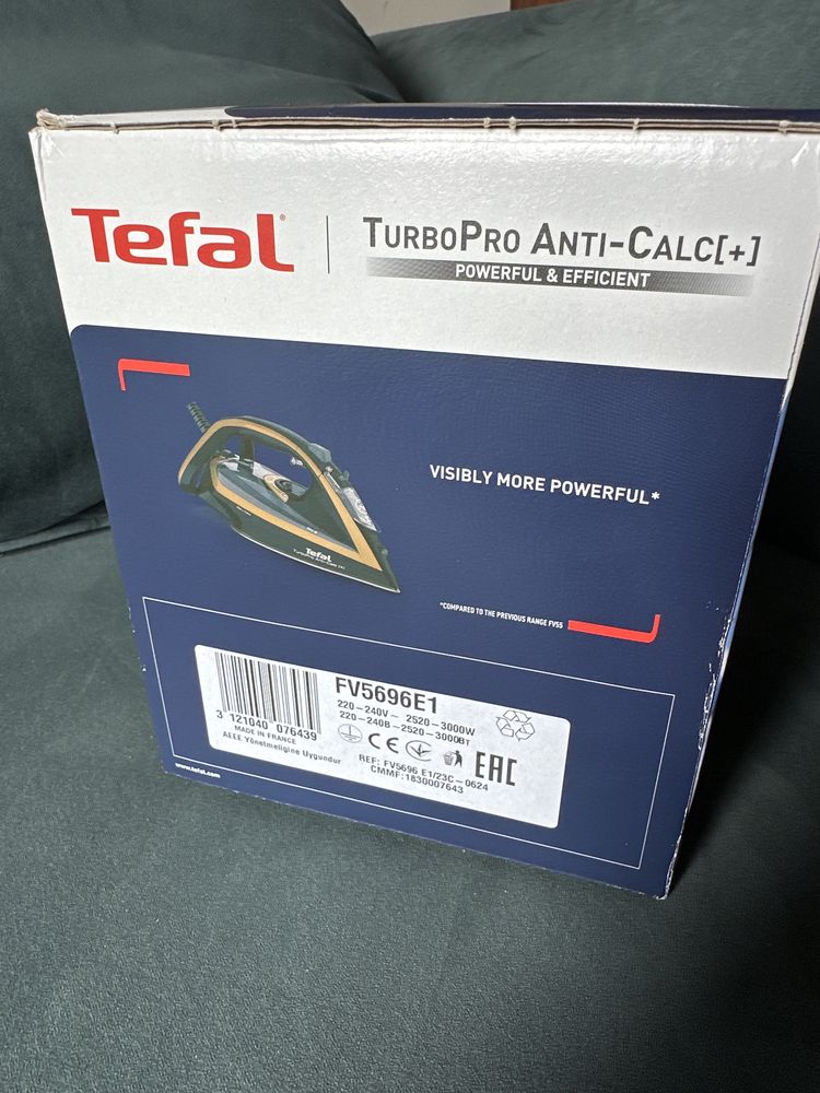 Nowe żelazko parowe Tefal FV5696 Turbo 3000W