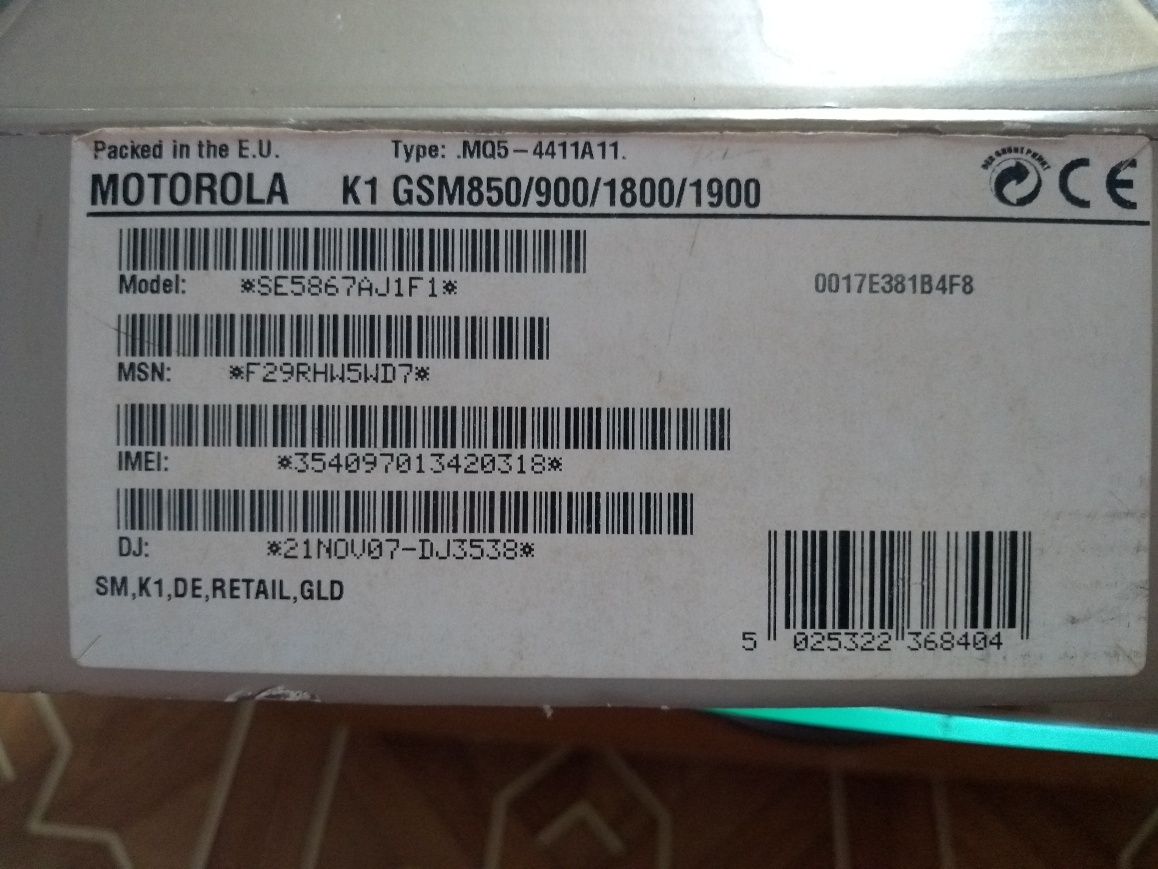 Nowa Motorola K1 Gold