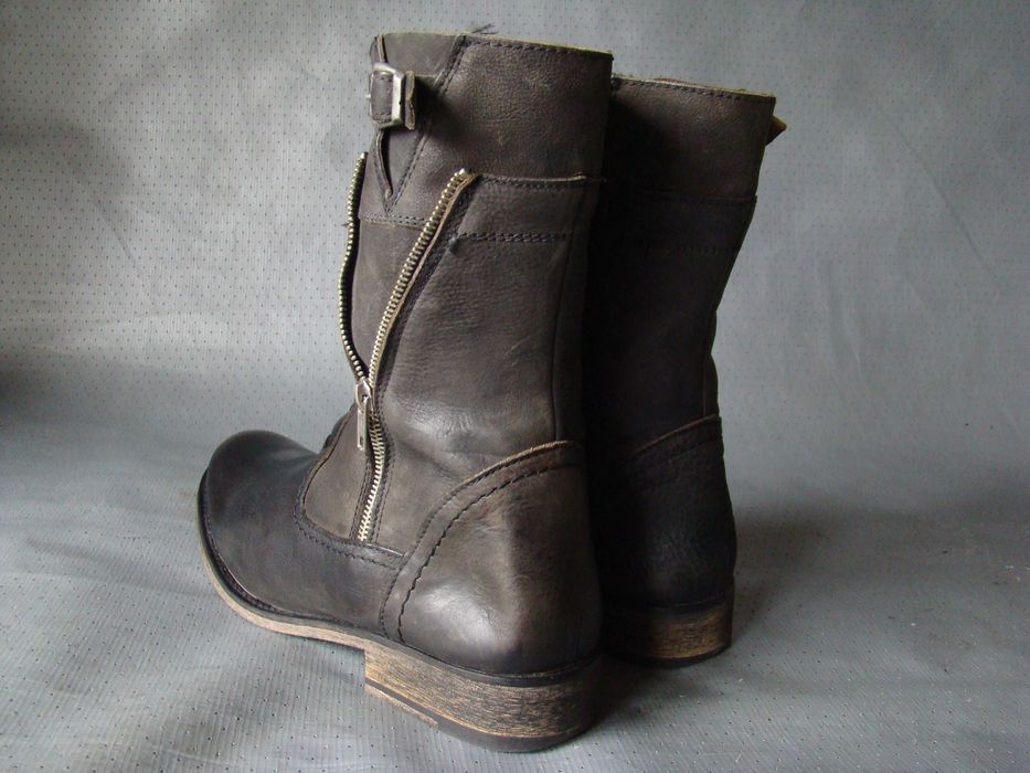 Сапожки с пряжками  МОSHION. 42 - 43р. боты в стиле HARLEY DAVIDSON