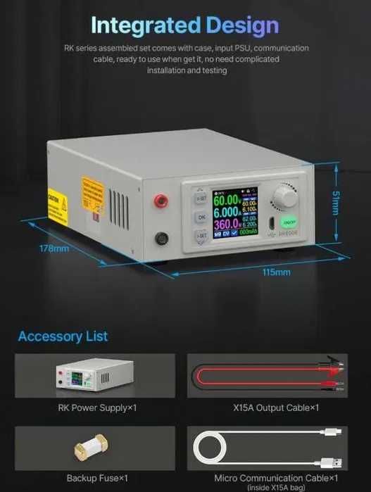 RD RK6006-C 60V 6A 360W, лабораторный блок питания
