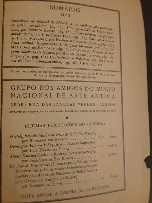 Boletins do Museu Nacional de Arte Antiga