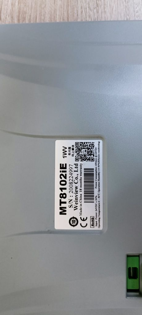 Panel HMI 10" Weintek MT8102iE