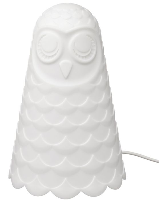 Ikea solbo Lampa stołowa nocna LED, biały/sowa, 23 cm