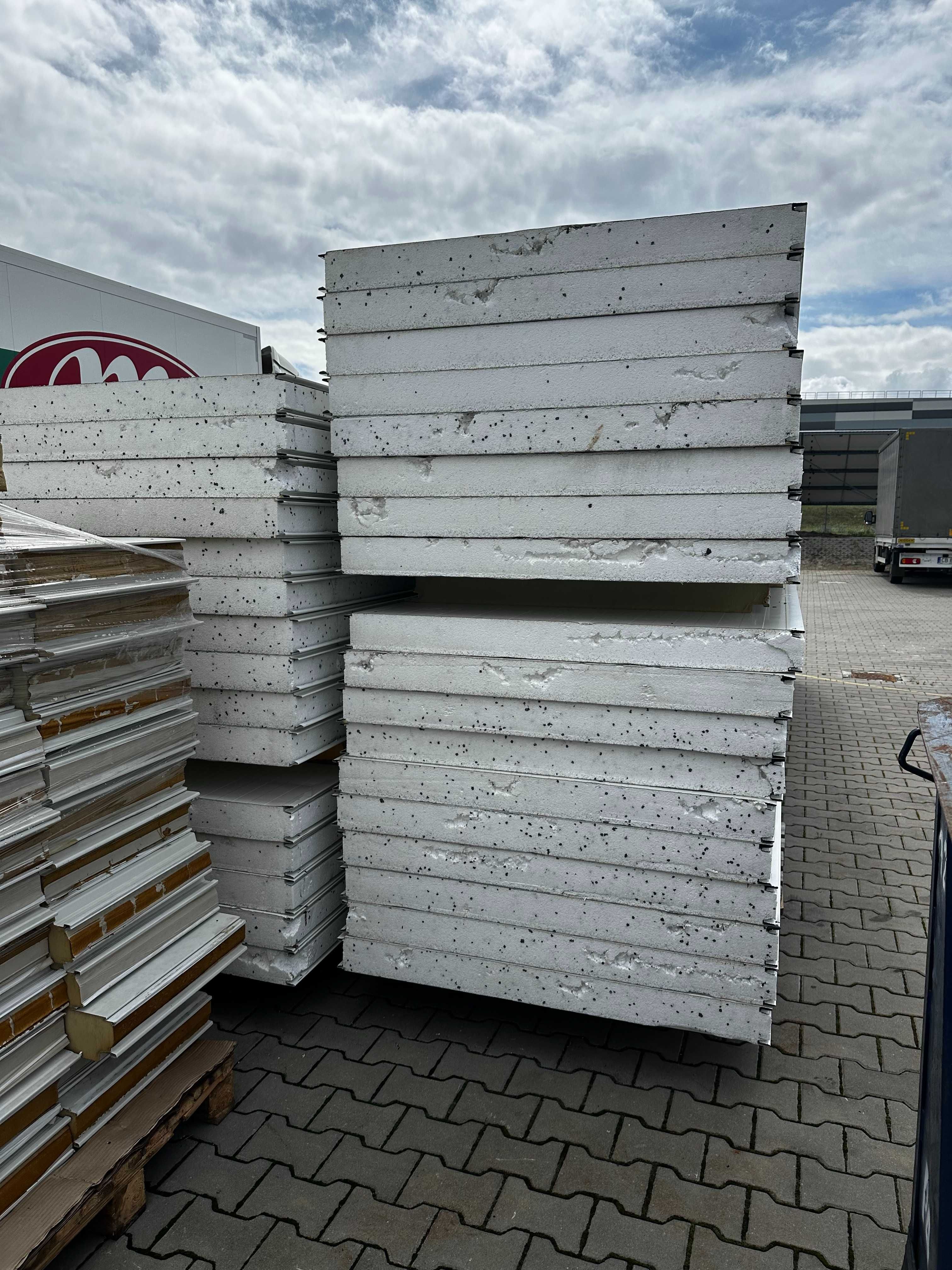 Płyty warstwowe ścienne 100 mm, używane, styropian, 60 zł/m², FV