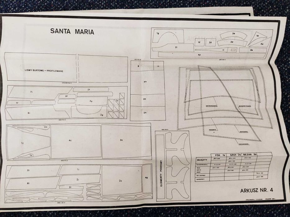 Zestaw modelarski drewniany Santa Maria