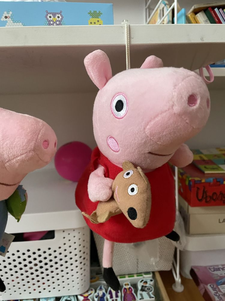 Seria książek Peppa Pig + dwie maskotki